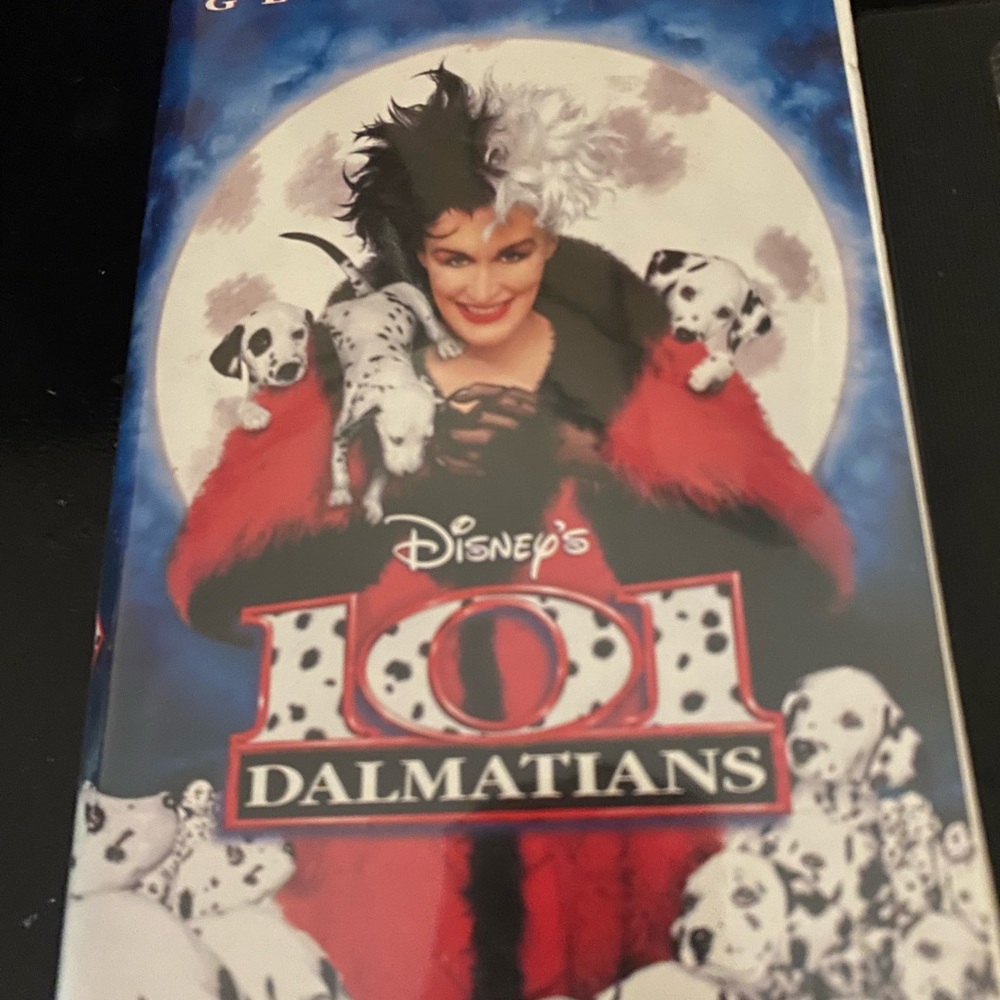 Disney 101 Dalmatians VHS Black White